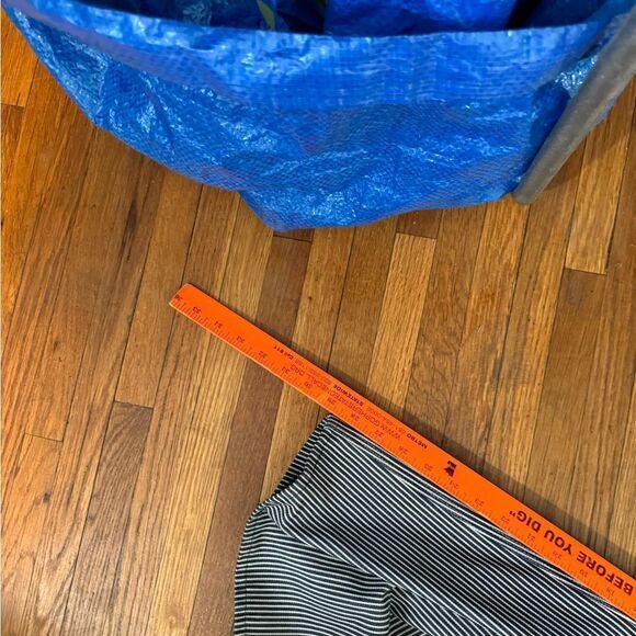 Vintage Toughskins Sears Striped Conductor Overalls Sz 32 x 30 - Picture 8 of 11